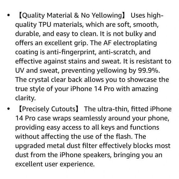 Misea Magnetic Clear Case For iPhone 14 Pro Max Case‎ Compatible With MagSafe - Picture 10 of 10